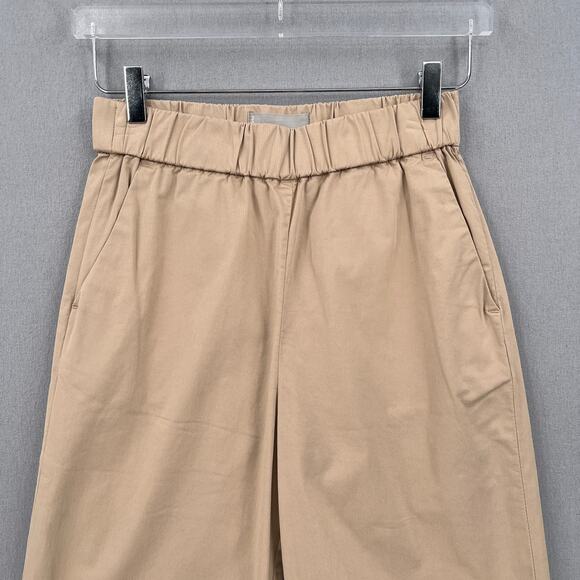 EVERLANE The Easy Pant Womens 2 Warm Khaki Tan Straight Leg Pull on Chino - Picture 5 of 14